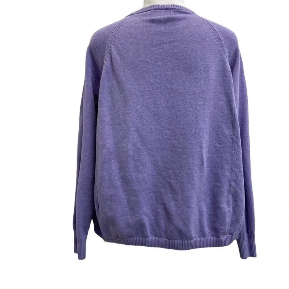 Gorman 100% Organic Cotton Purple Casual Pullover Sweater